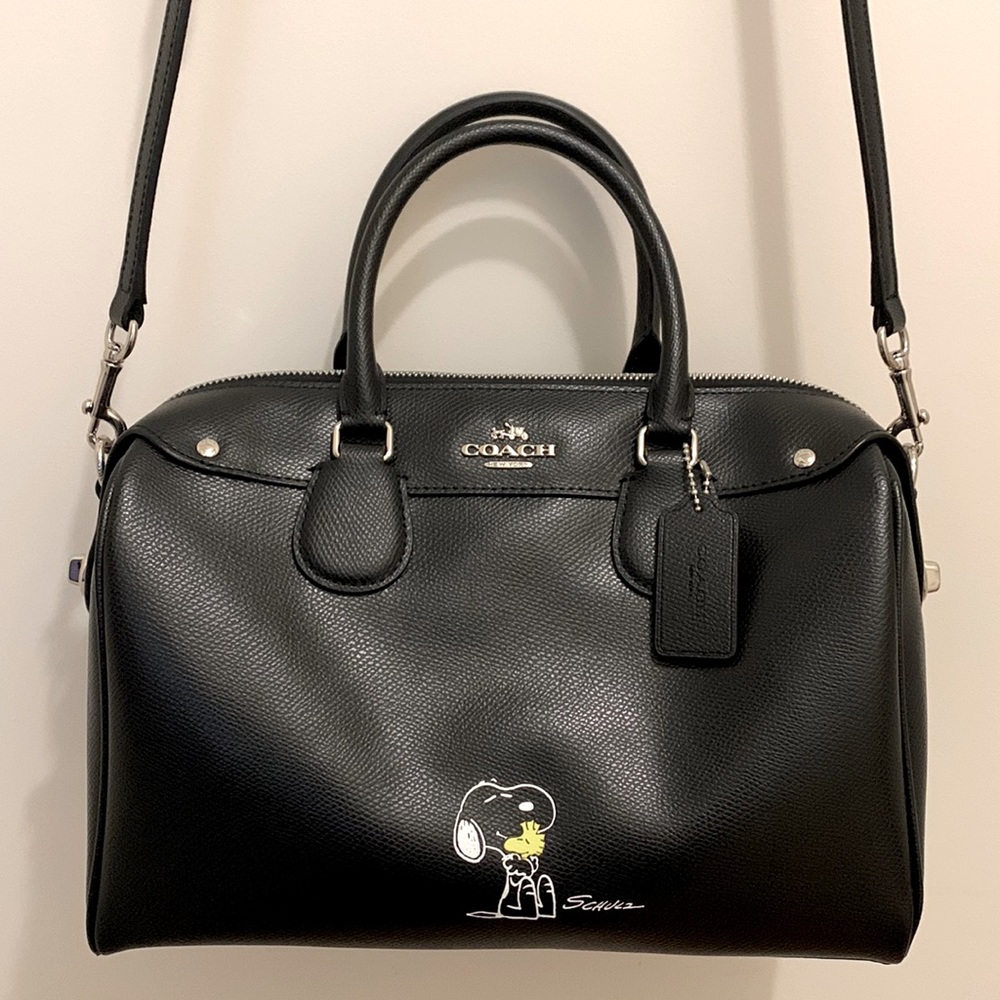 Coach X Peanuts Limited Edition Snoopy & Woodstock Bennett Satchel Bag • EUC!